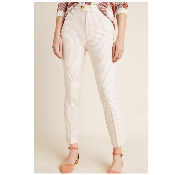 Anthropologie Essential Slim Stripe Trouser NWT - Picture 7 of 11